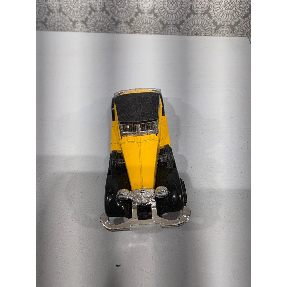 Vintage Yellow Black Toy Cars Replica Antique Vehicle Collectible Die Cast Metal - Picture 9 of 13